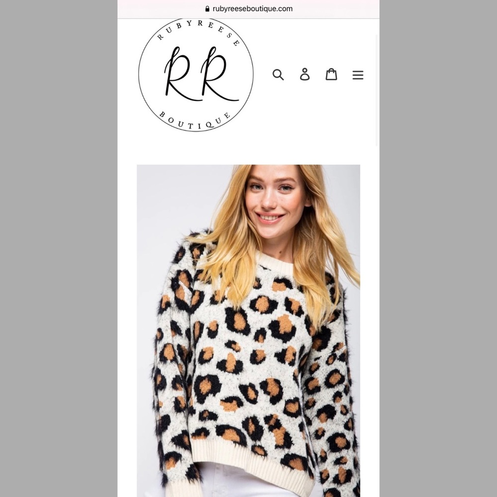 Leopard Eyelash Sweater